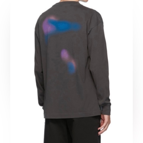 Palm Angels Men’s Black Air Long Sleeve T-Shirt Size: L - Color: Tie Dye. - Picture 2 of 3